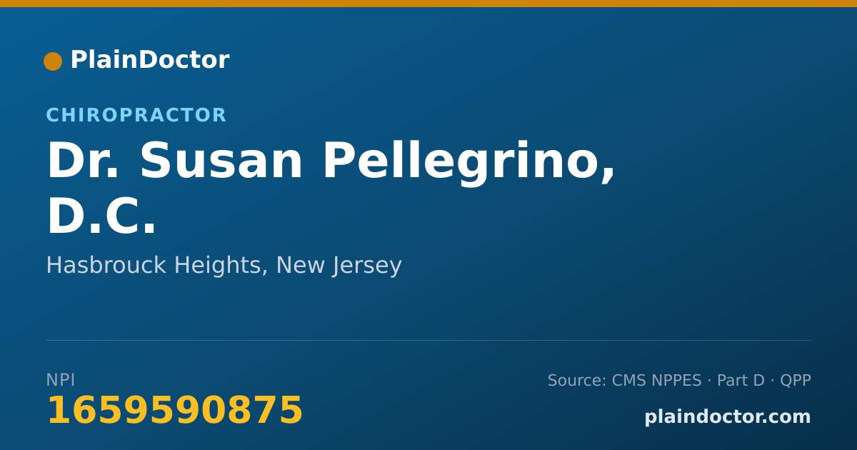 Shareable card for Susan Pellegrino, D.C. - Chiropractor, Hasbrouck Heights, NJ