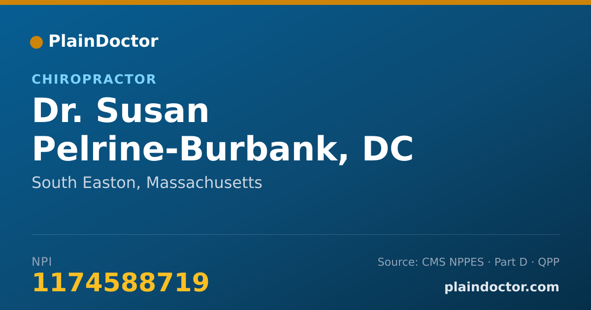 Shareable card for Susan Pelrine-Burbank, DC - Chiropractor, South Easton, MA