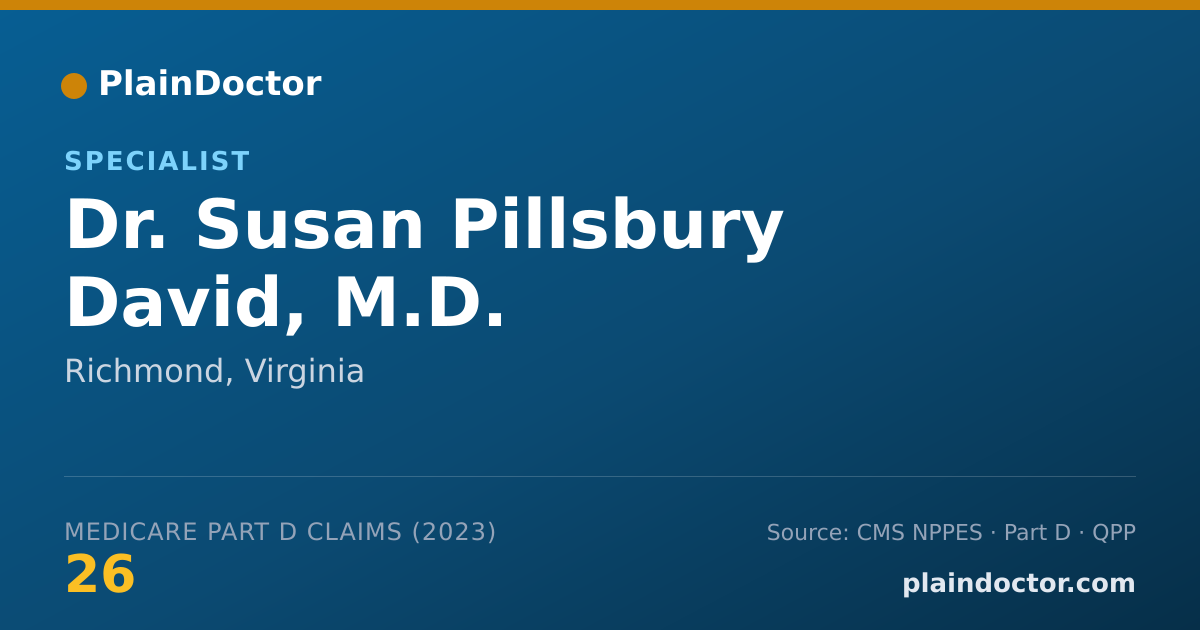 Shareable card for Susan Pillsbury David, M.D. - Specialist, Richmond, VA