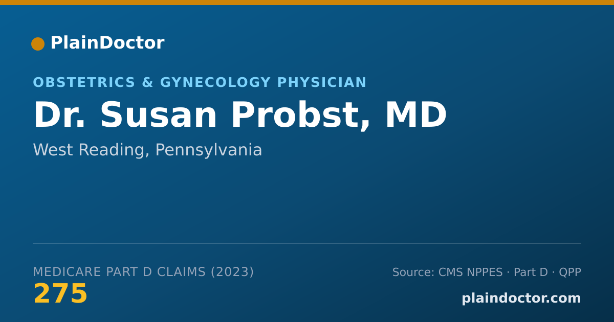 Shareable card for Susan Probst, MD - Obstetrics & Gynecology Physician, West Reading, PA