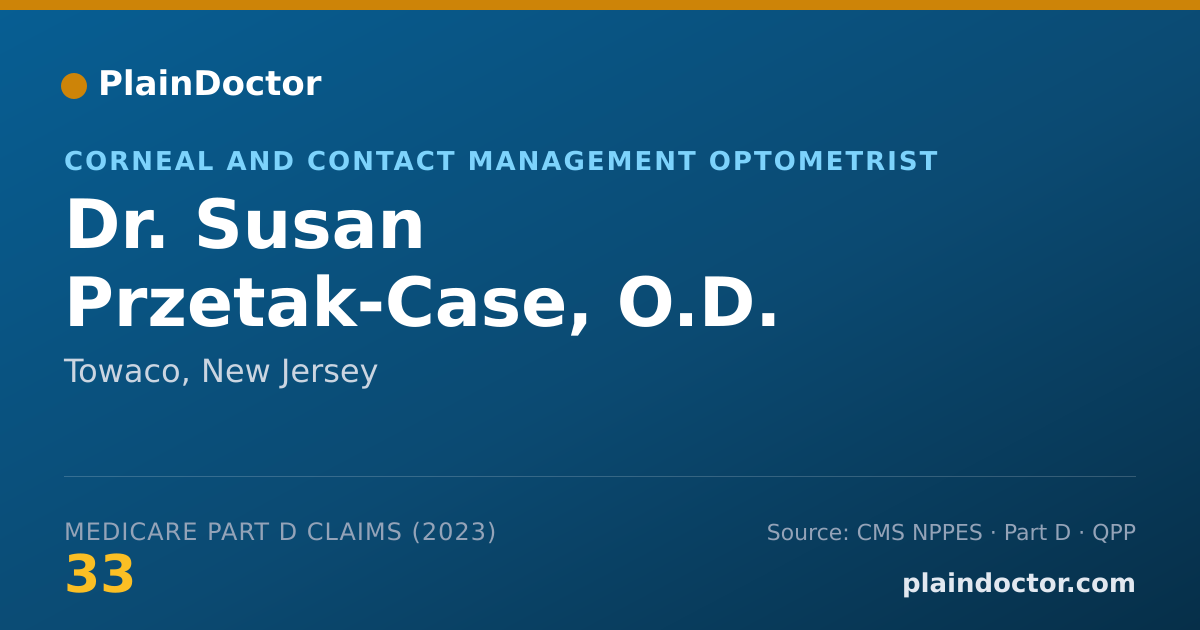 Shareable card for Susan Przetak-Case, O.D. - Corneal and Contact Management Optometrist, Towaco, NJ