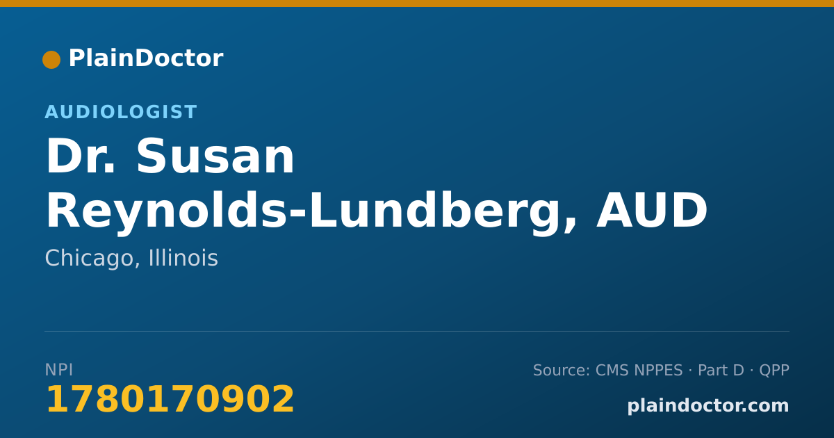 Shareable card for Susan Reynolds-Lundberg, AUD - Audiologist, Chicago, IL