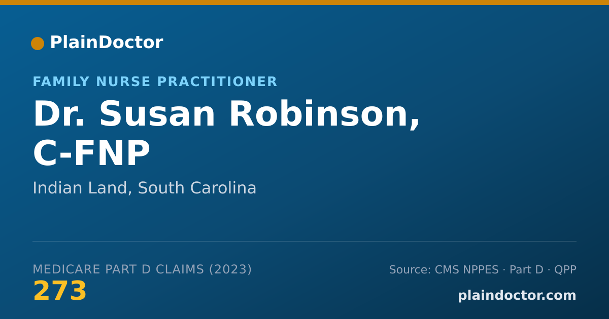 Shareable card for Susan Robinson, C-FNP - Family Nurse Practitioner, Indian Land, SC