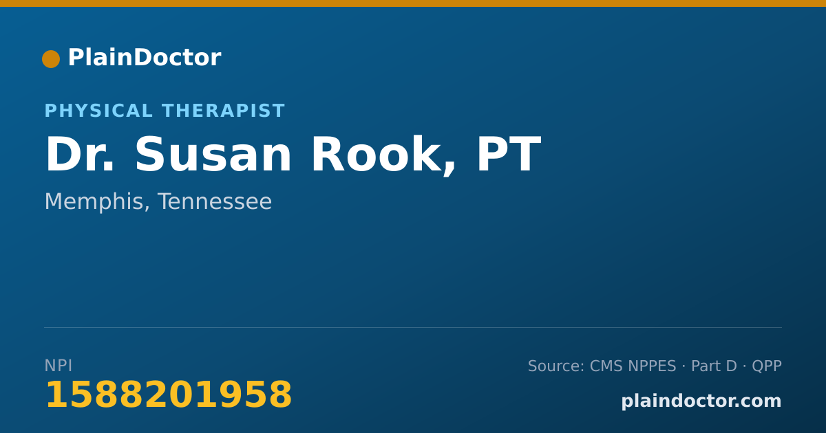 Shareable card for Susan Rook, PT - Physical Therapist, Memphis, TN