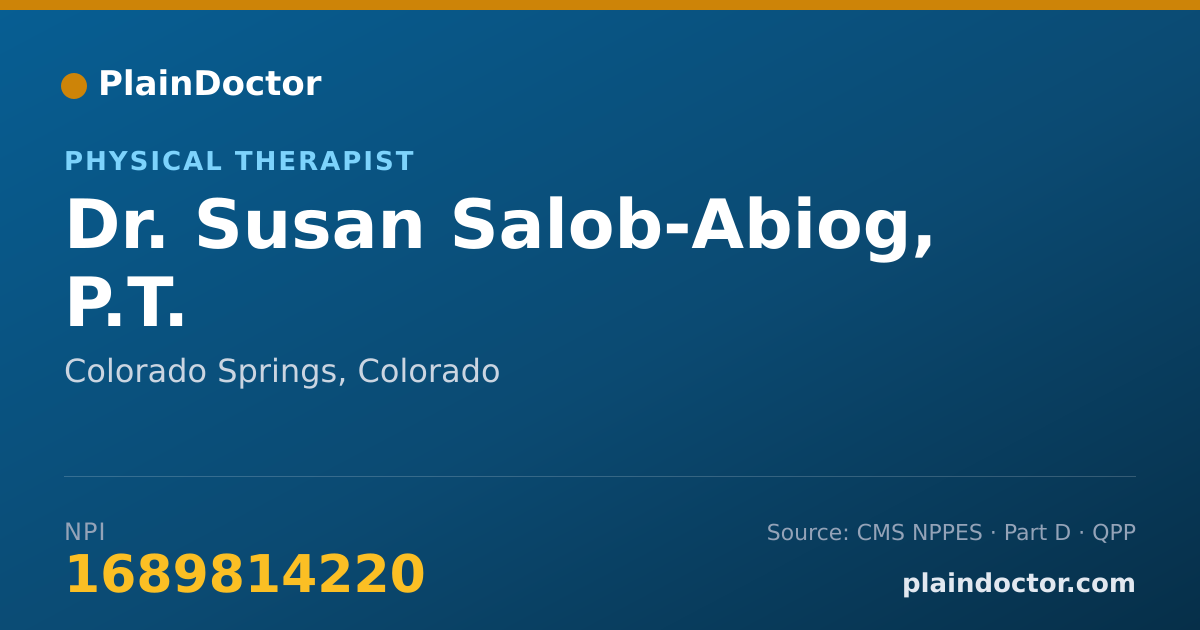 Shareable card for Susan Salob-Abiog, P.T. - Physical Therapist, Colorado Springs, CO