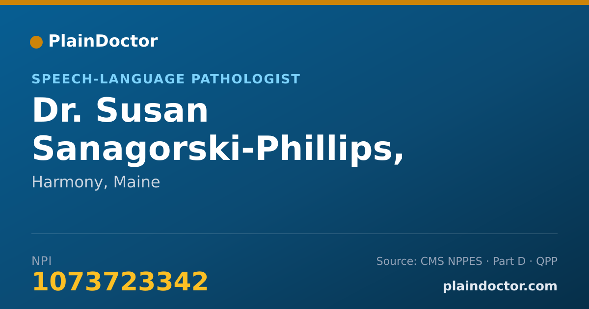 Shareable card for Susan Sanagorski-Phillips, M.S. CCC-SLP - Speech-Language Pathologist, Harmony, ME