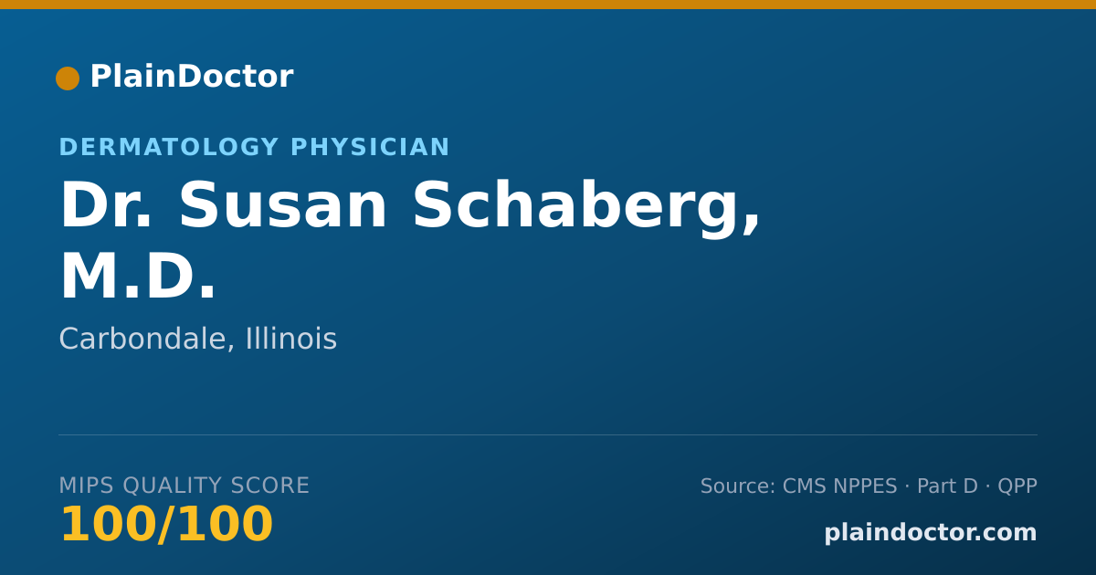 Shareable card for Susan Schaberg, M.D. - Dermatology Physician, Carbondale, IL