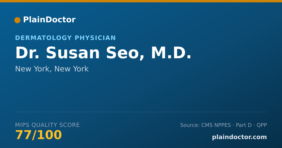 Shareable card for Susan Seo, M.D. - Internal Medicine Physician, New York, NY
