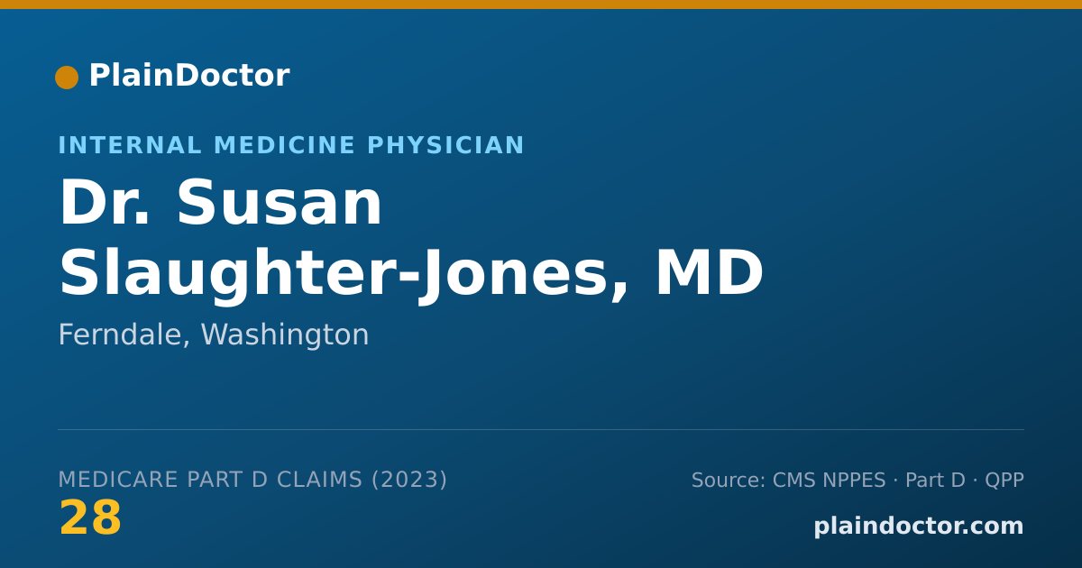 Shareable card for Susan Slaughter-Jones, MD - Internal Medicine Physician, Ferndale, WA