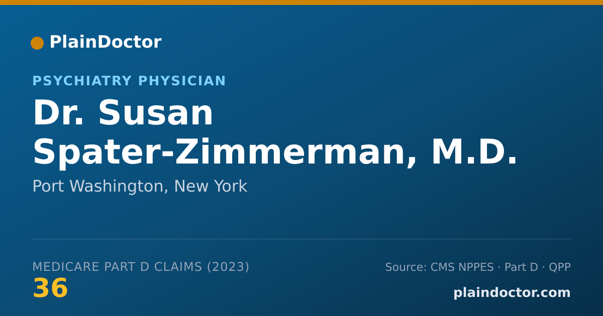Shareable card for Susan Spater-Zimmerman, M.D. - Psychiatry Physician, Port Washington, NY