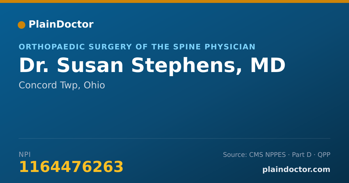 Shareable card for Susan Stephens, MD - Orthopaedic Surgery of the Spine Physician, Concord Twp, OH