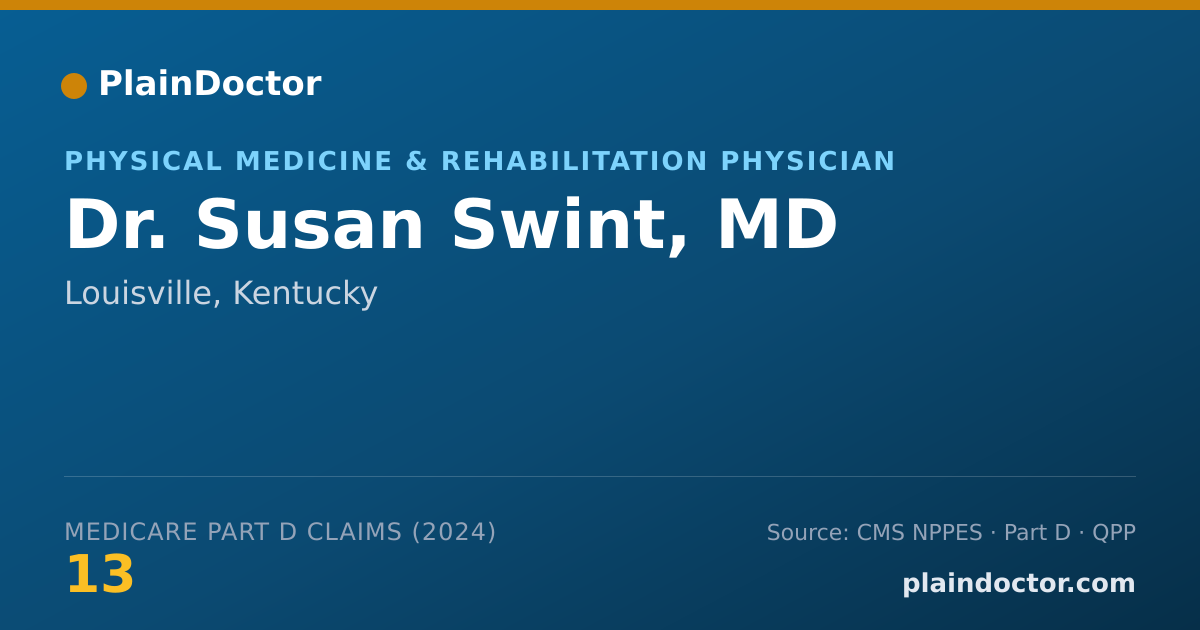 Shareable card for Susan Swint, MD - Physical Medicine & Rehabilitation Physician, Louisville, KY