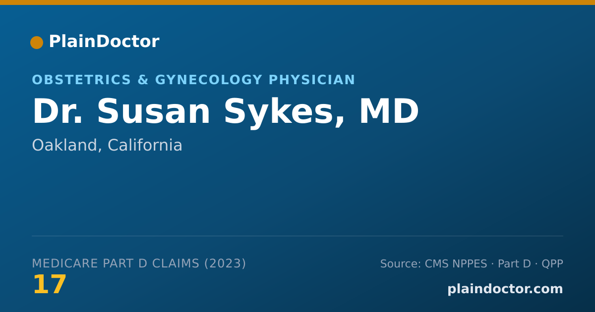 Shareable card for Susan Sykes, MD - Obstetrics & Gynecology Physician, Oakland, CA