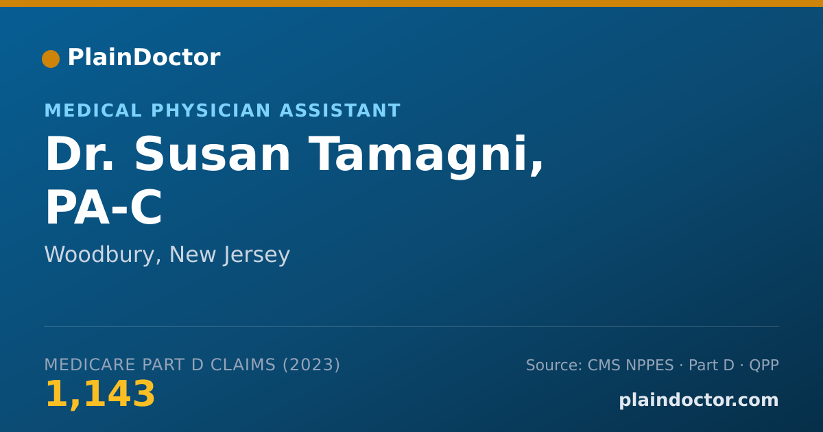 Shareable card for Susan Tamagni, PA-C - Medical Physician Assistant, Woodbury, NJ