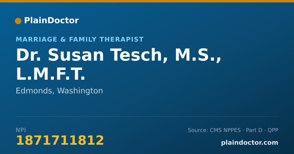 Shareable card for Susan Tesch, M.S., L.M.F.T. - Marriage & Family Therapist, Edmonds, WA