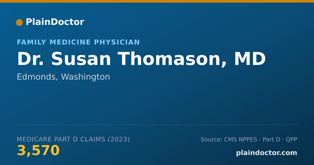 Shareable card for Susan Thomason, MD - Family Medicine Physician, Edmonds, WA