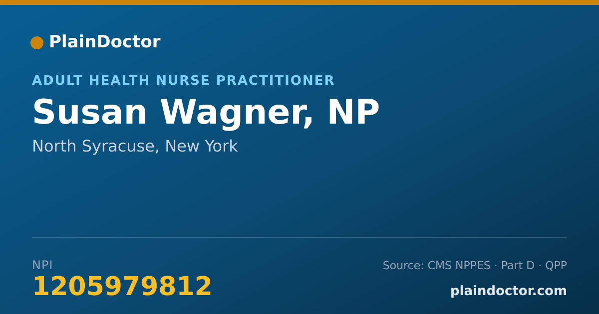 Shareable card for Susan Wagner, NP - Adult Health Nurse Practitioner, North Syracuse, NY