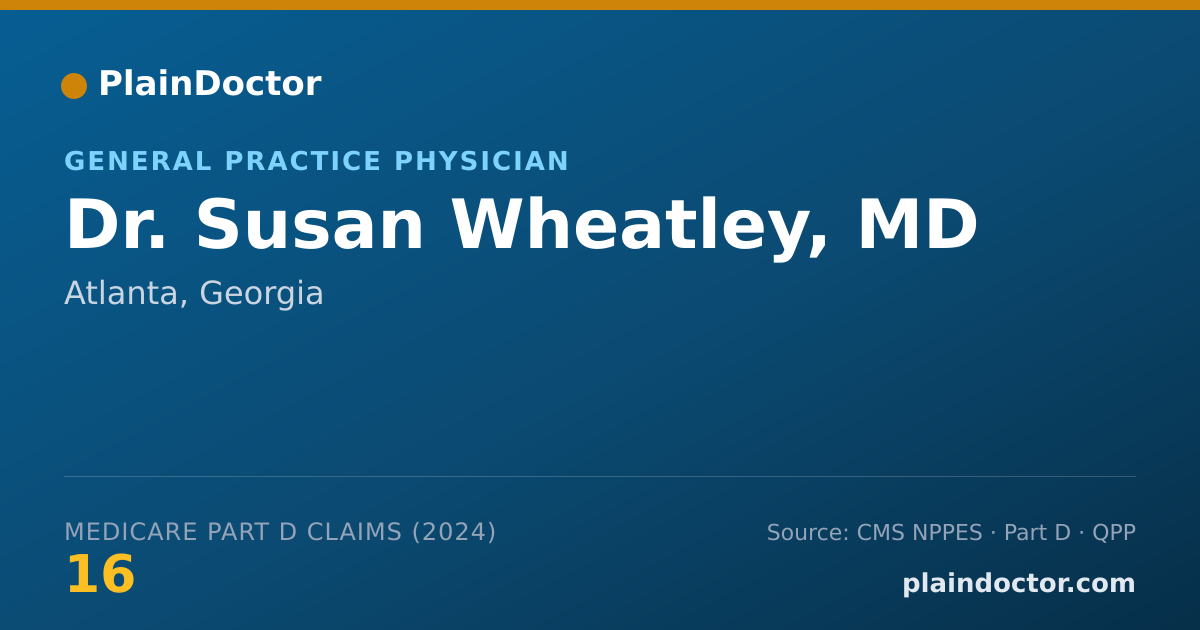Shareable card for Susan Wheatley, MD - General Practice Physician, Atlanta, GA