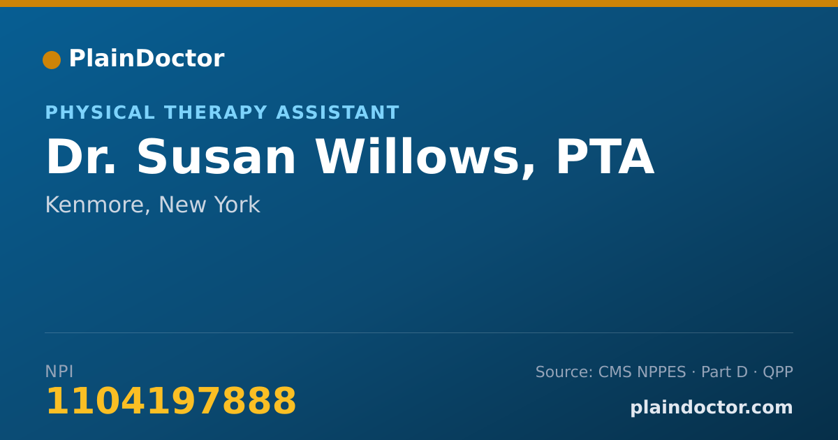 Shareable card for Susan Willows, PTA - Physical Therapy Assistant, Kenmore, NY
