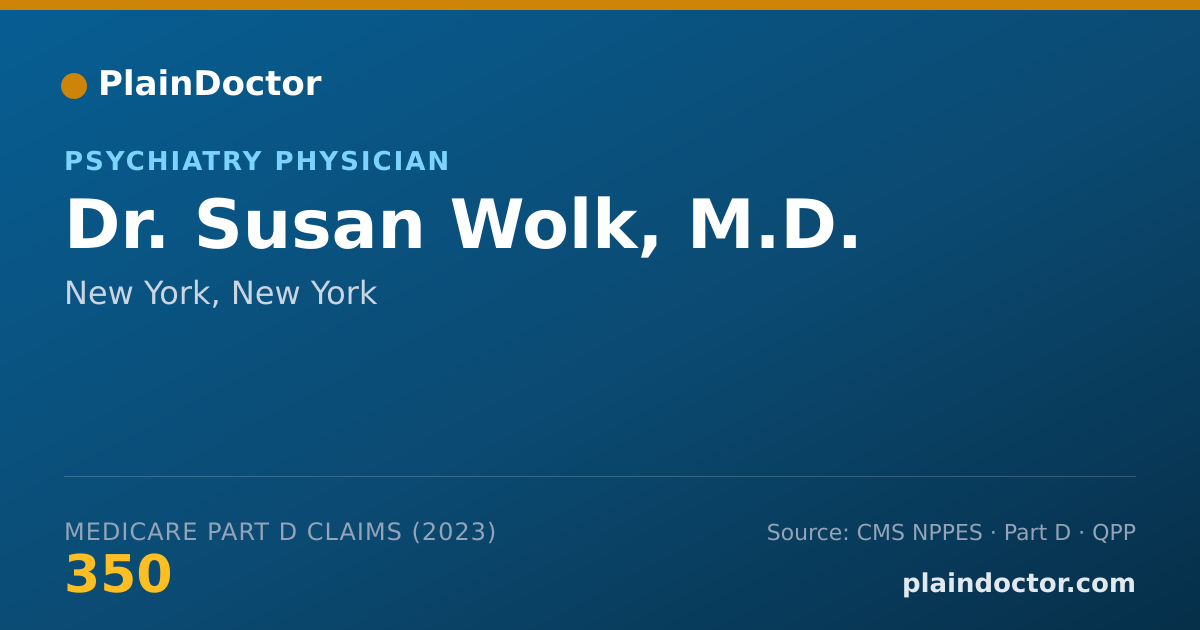 Shareable card for Susan Wolk, M.D. - Psychiatry Physician, New York, NY