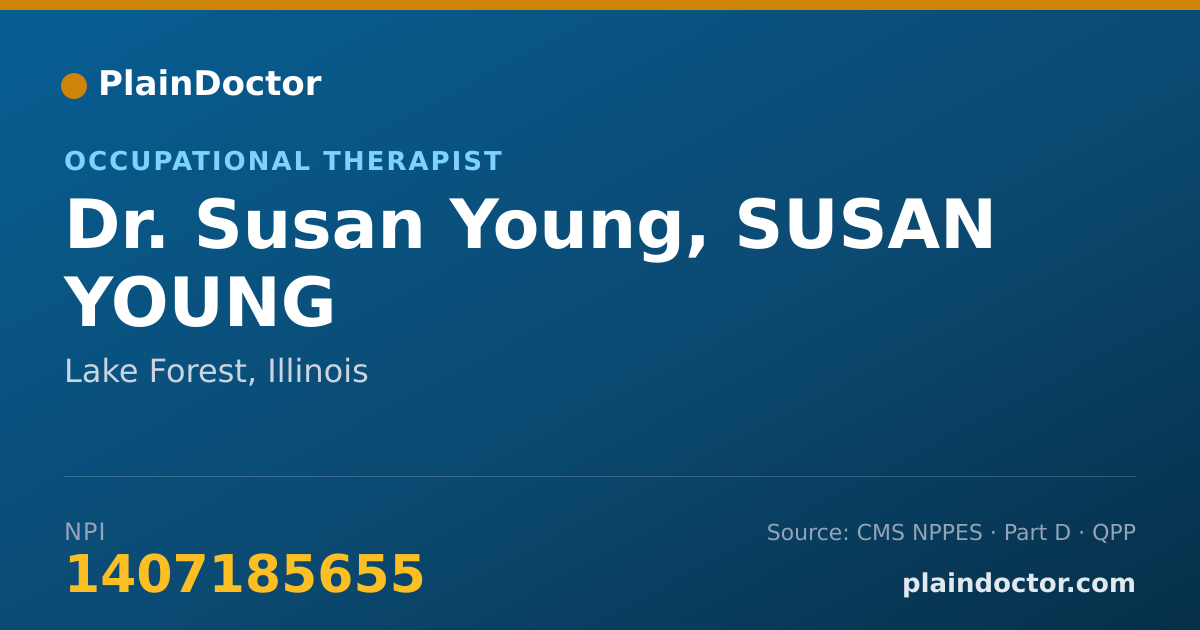 Shareable card for Susan Young, SUSAN YOUNG - Occupational Therapist, Lake Forest, IL