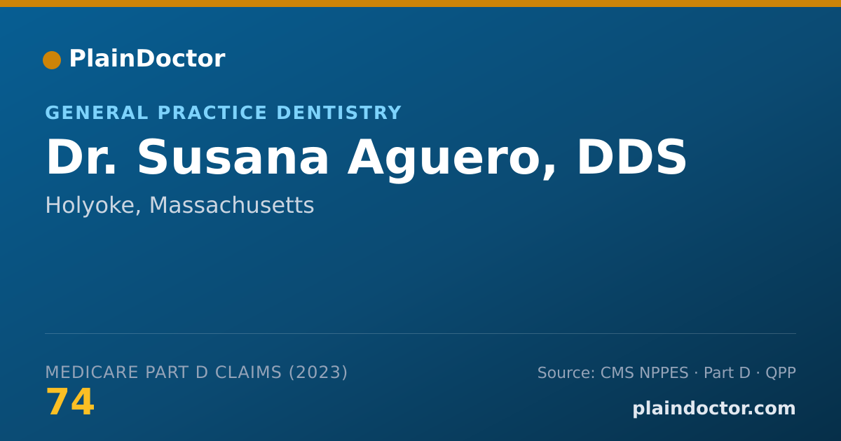 Shareable card for Susana Aguero, DDS - General Practice Dentistry, Holyoke, MA