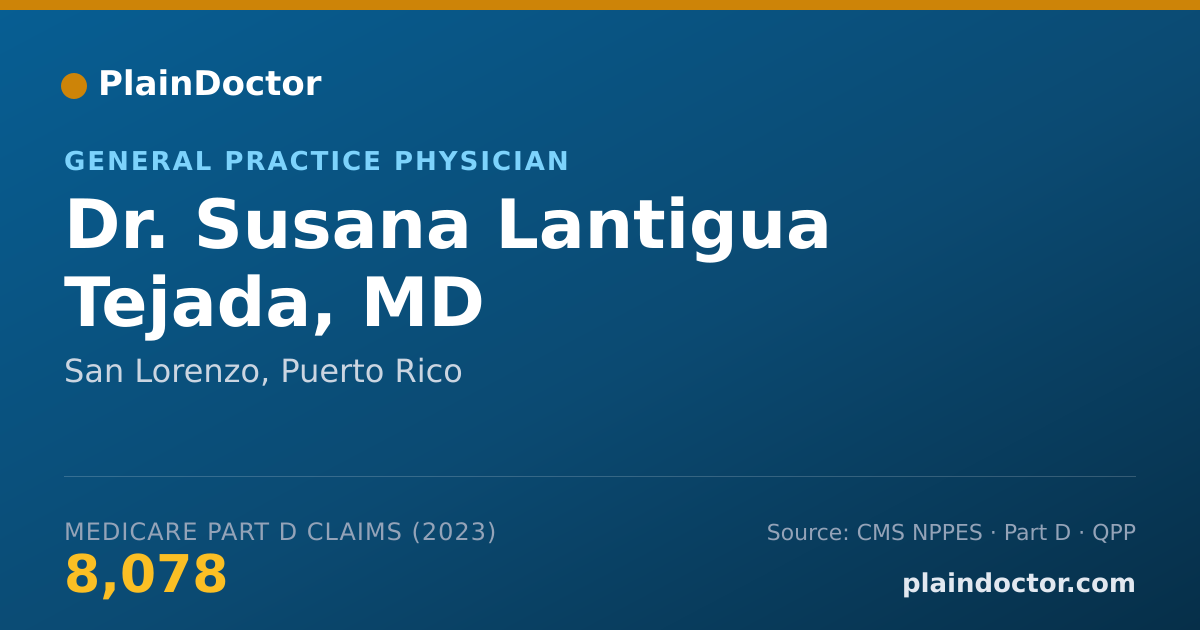 Shareable card for Susana Lantigua Tejada, MD - General Practice Physician, San Lorenzo, PR