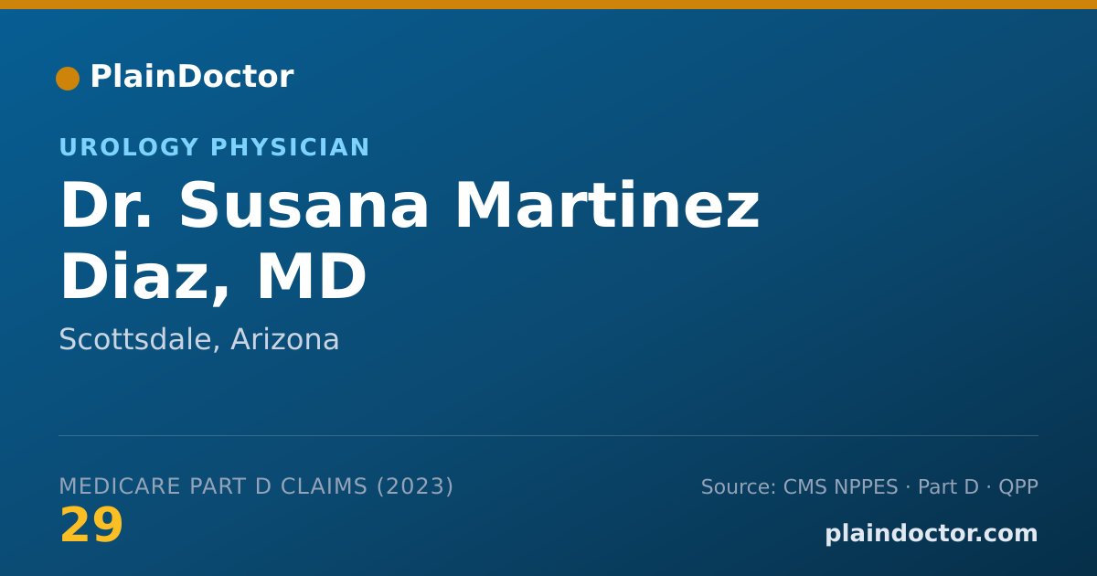 Shareable card for Susana Martinez Diaz, MD - Urology Physician, Scottsdale, AZ