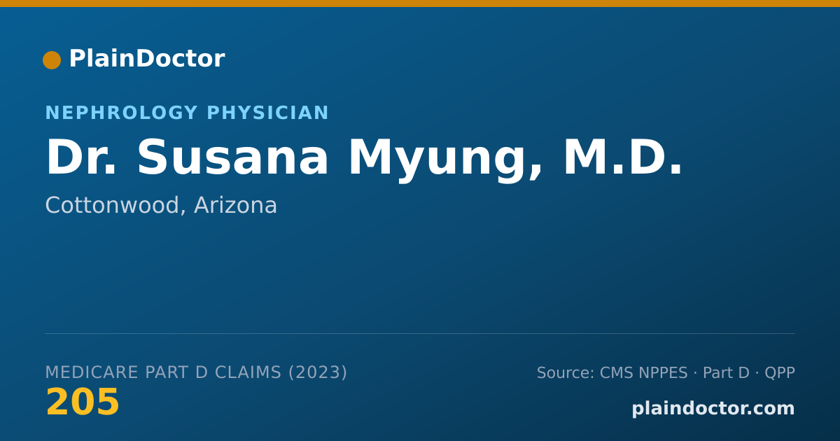 Shareable card for Susana Myung, M.D. - Nephrology Physician, Cottonwood, AZ