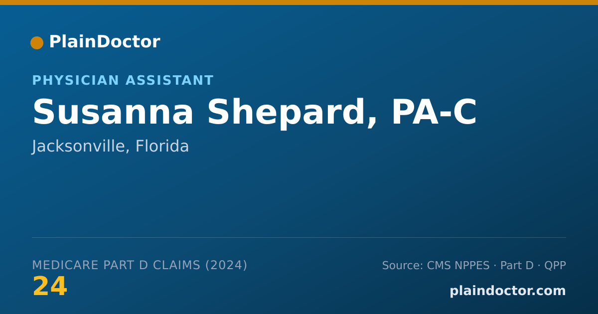 Shareable card for Susanna Shepard, PA-C - Physician Assistant, Jacksonville, FL