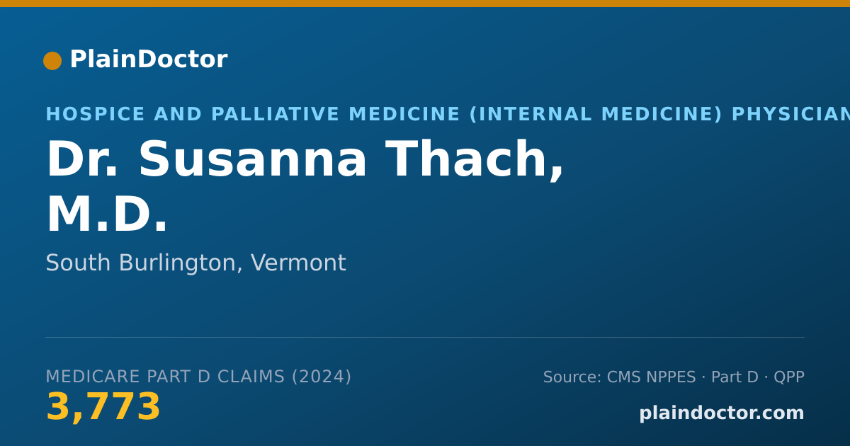 Shareable card for Susanna Thach, M.D. - Hospice and Palliative Medicine (Internal Medicine) Physician, South Burlington, VT