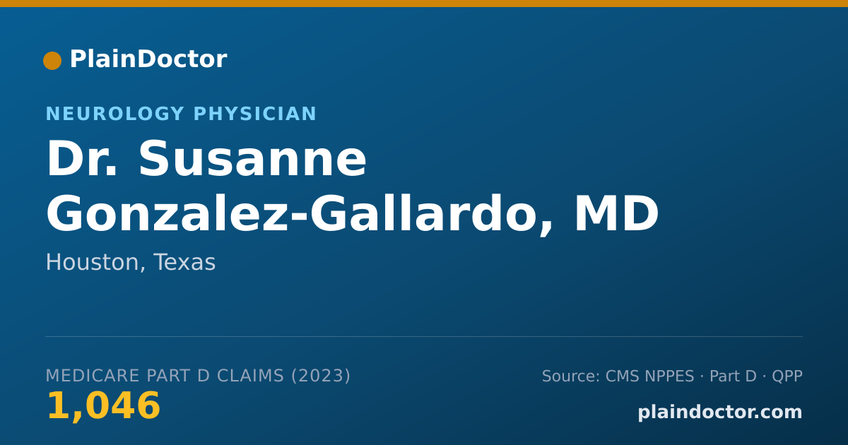 Shareable card for Susanne Gonzalez-Gallardo, MD - Neurology Physician, Houston, TX