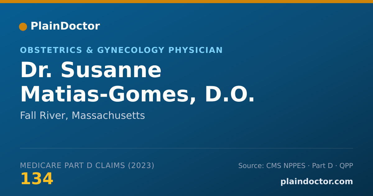 Shareable card for Susanne Matias-Gomes, D.O. - Obstetrics & Gynecology Physician, Fall River, MA