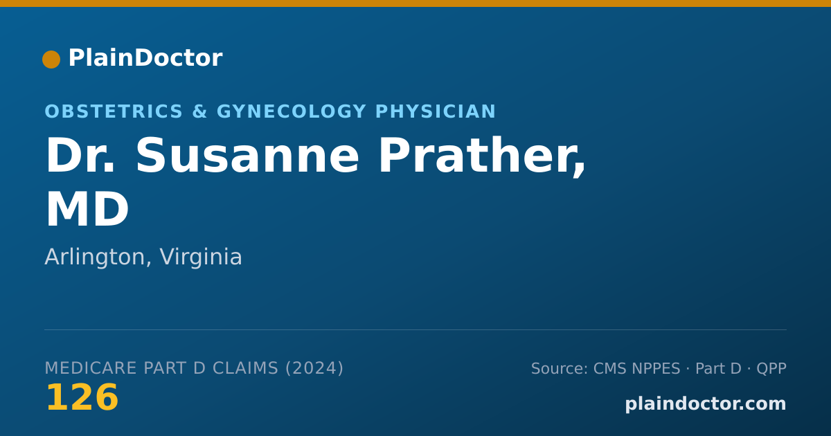 Shareable card for Susanne Prather, MD - Obstetrics & Gynecology Physician, Arlington, VA