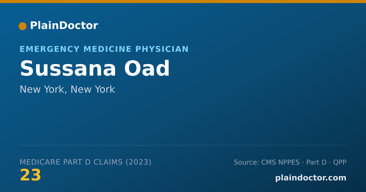Shareable card for Sussana Oad - Emergency Medicine Physician, New York, NY