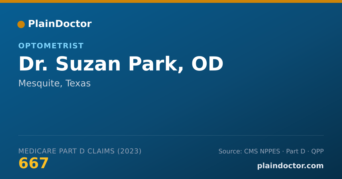 Shareable card for Suzan Park, OD - Optometrist, Mesquite, TX