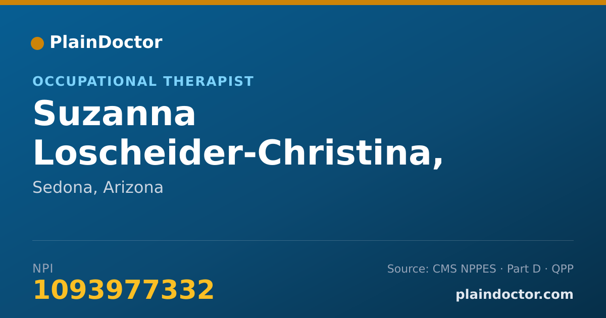 Shareable card for Suzanna Loscheider-Christina, O.T. - Occupational Therapist, Sedona, AZ