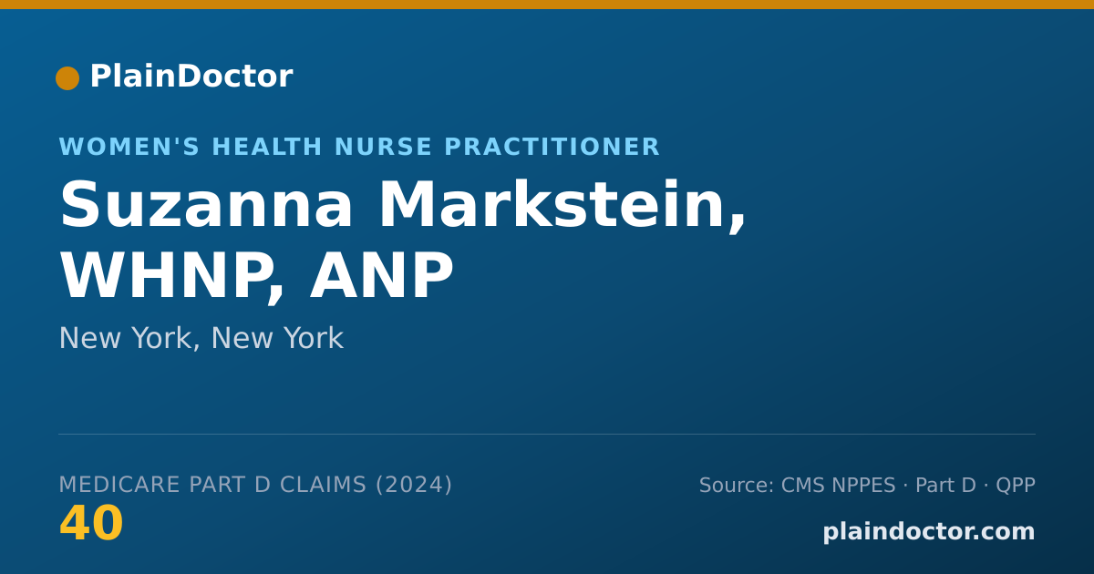 Shareable card for Suzanna Markstein, WHNP, ANP - Women's Health Nurse Practitioner, New York, NY