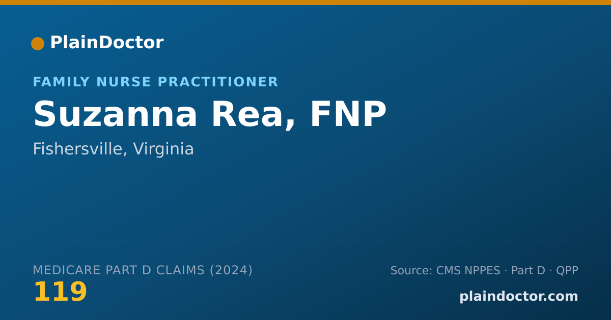 Shareable card for Suzanna Rea, FNP - Family Nurse Practitioner, Fishersville, VA
