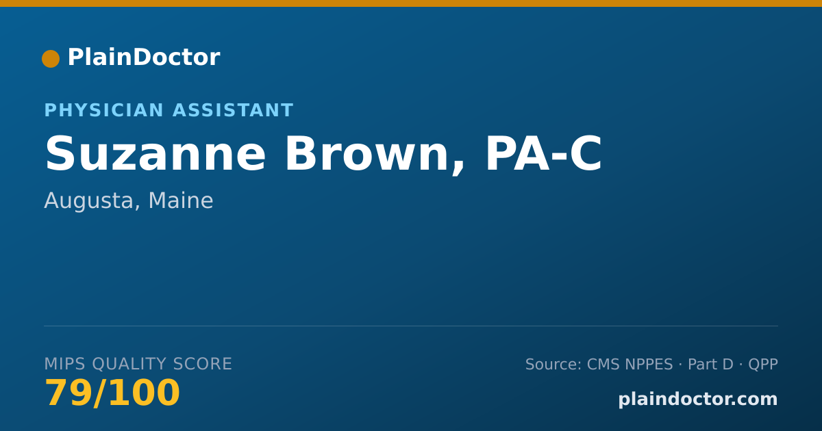 Shareable card for Suzanne Brown, PA-C - Physician Assistant, Augusta, ME