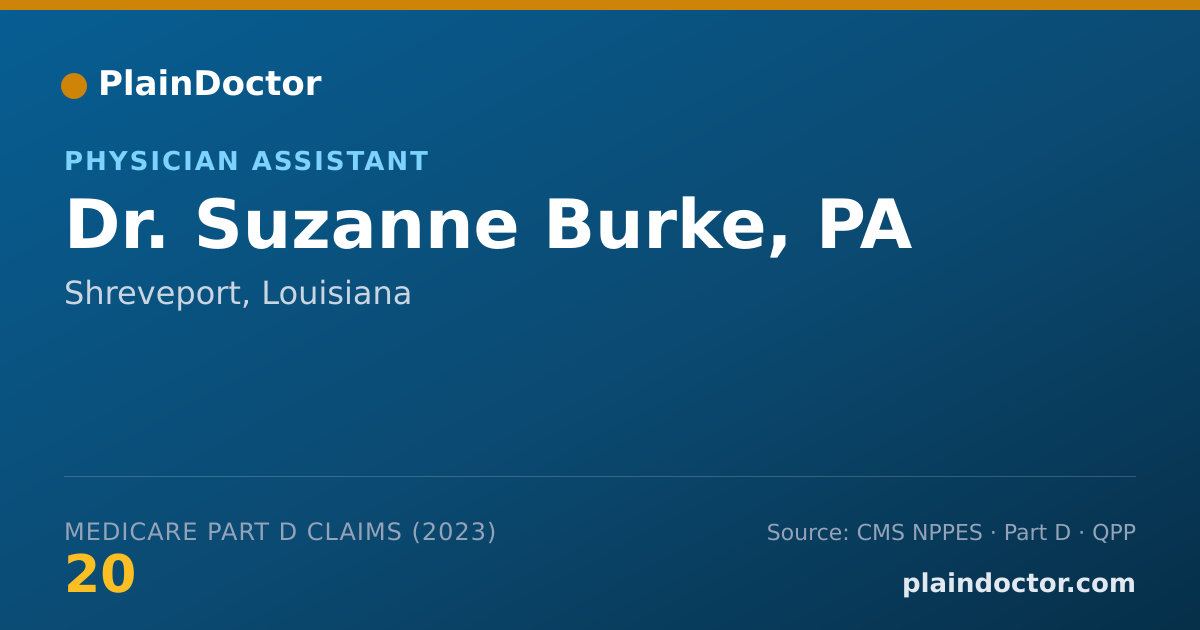 Shareable card for Suzanne Burke, PA - Physician Assistant, Shreveport, LA