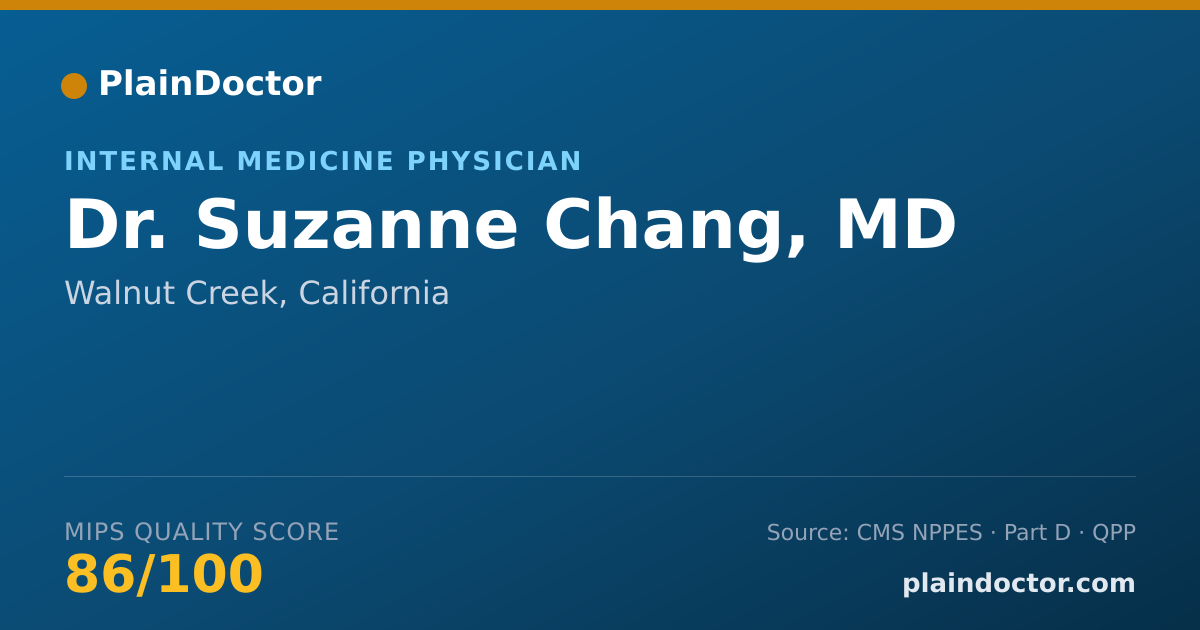 Shareable card for Suzanne Chang, MD - Internal Medicine Physician, Walnut Creek, CA