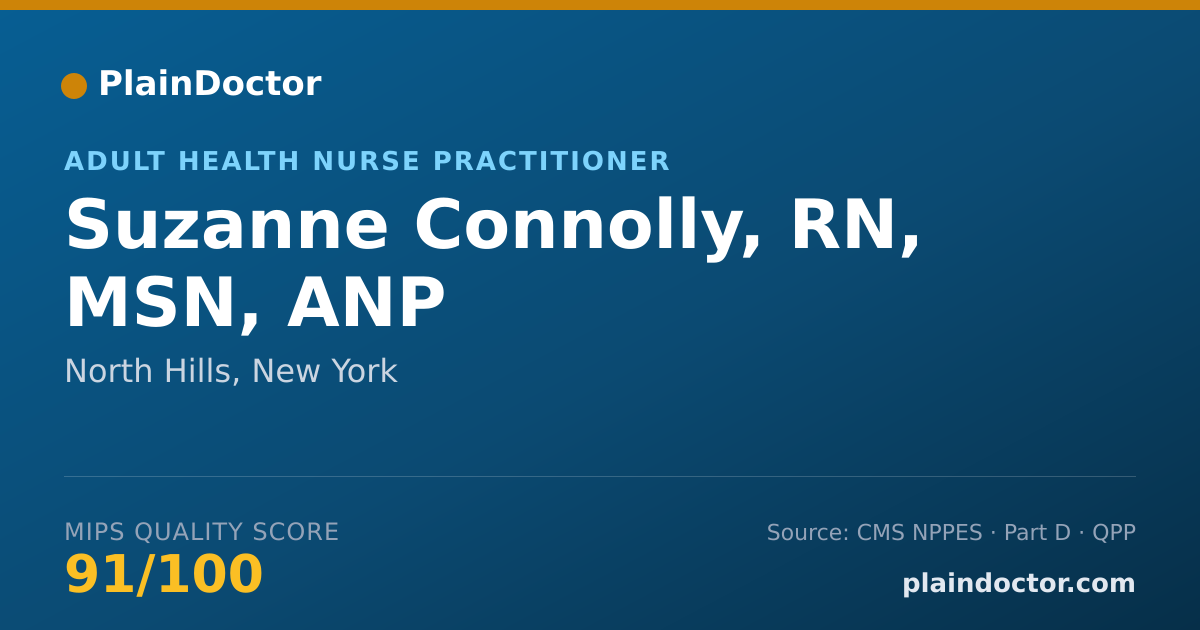 Shareable card for Suzanne Connolly, RN, MSN, ANP - Adult Health Nurse Practitioner, North Hills, NY