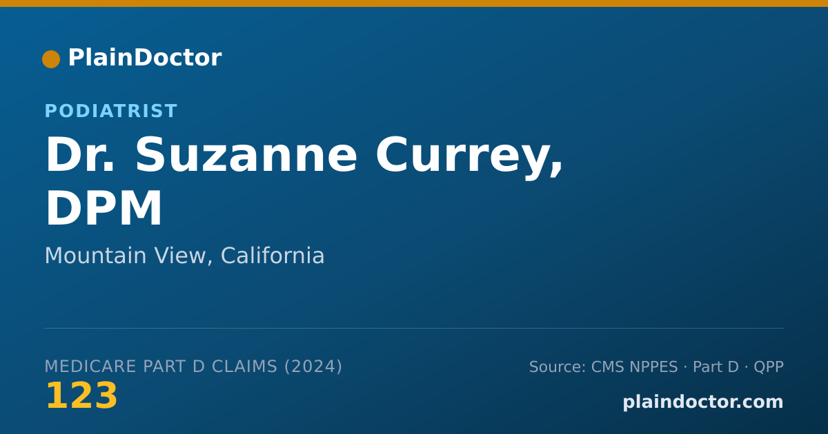 Shareable card for Suzanne Currey, DPM - Podiatrist, Mountain View, CA