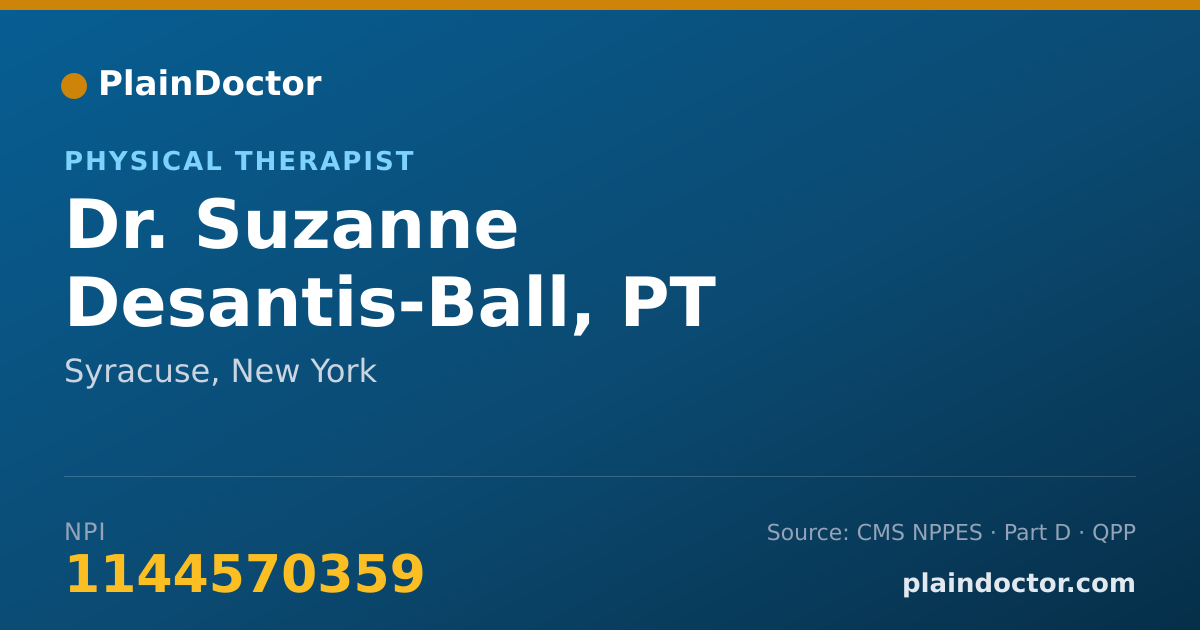 Shareable card for Suzanne Desantis-Ball, PT - Physical Therapist, Syracuse, NY