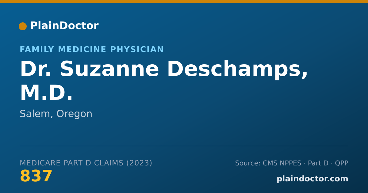 Shareable card for Suzanne Deschamps, M.D. - Family Medicine Physician, Salem, OR