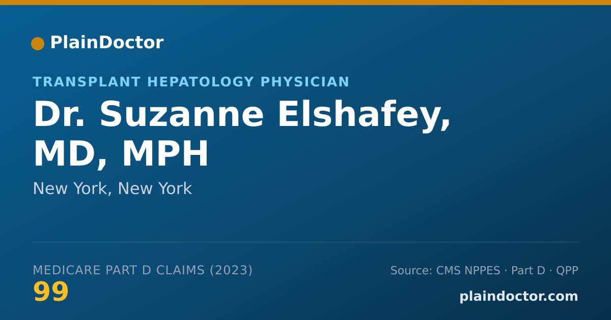 Shareable card for Suzanne Elshafey, MD, MPH - Transplant Hepatology Physician, New York, NY