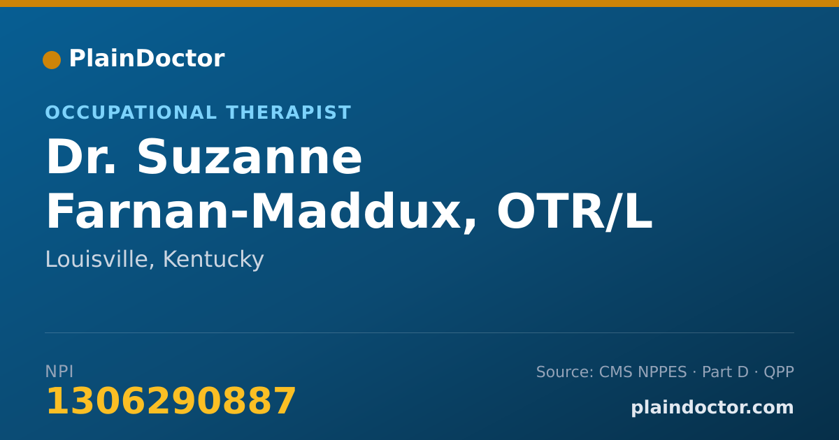 Shareable card for Suzanne Farnan-Maddux, OTR/L - Occupational Therapist, Louisville, KY