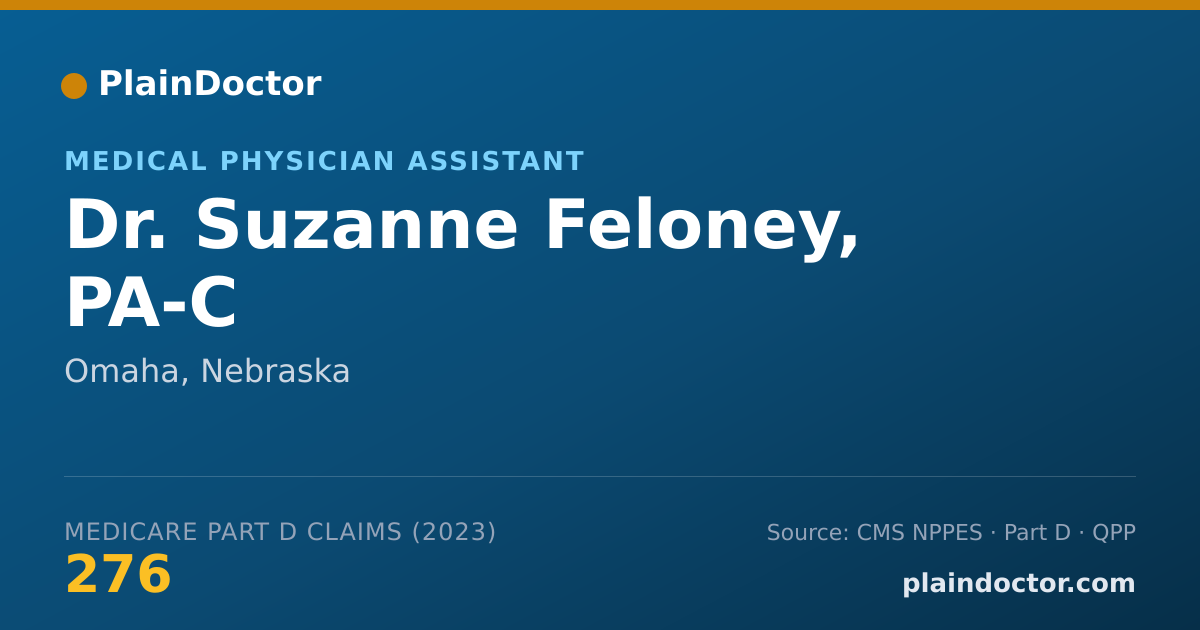 Shareable card for Suzanne Feloney, PA-C - Medical Physician Assistant, Omaha, NE