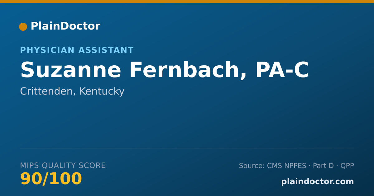 Shareable card for Suzanne Fernbach, PA-C - Physician Assistant, Crittenden, KY